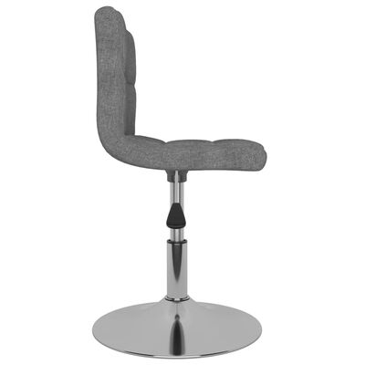 vidaXL Chaises pivotantes à manger lot de 2 gris clair tissu