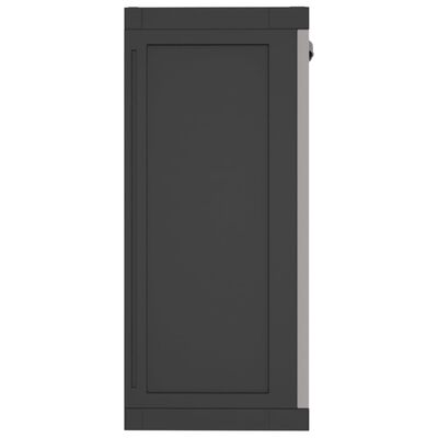 vidaXL Armoire de rangement d'extérieur gris et noir 65x37x85 cm PP