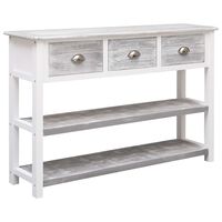 vidaXL Buffet Antique Gris 115x30x76 cm Bois