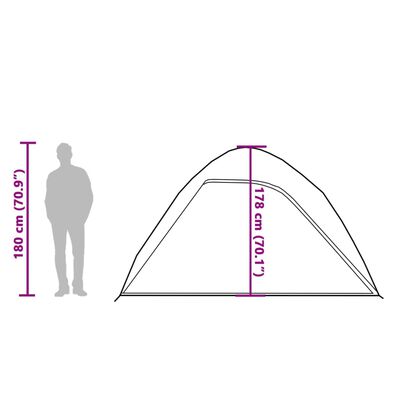 vidaXL Tente familiale à dôme 6 personnes tissu occultant imperméable