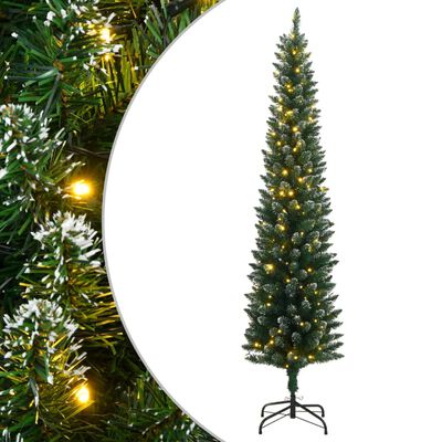 vidaXL Sapin de Noël artificiel mince 150 LED 120 cm