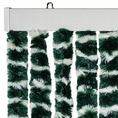 vidaXL Moustiquaire Vert et blanc 56x185 cm Chenille