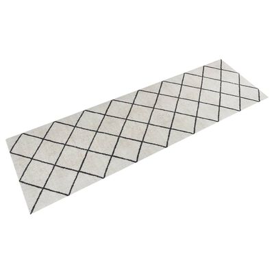 vidaXL Tapis de cuisine lavable impression carrée 60x180 cm velours