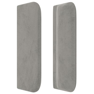 vidaXL Sommier à lattes de lit et matelas Gris clair 90x200 cm Velours