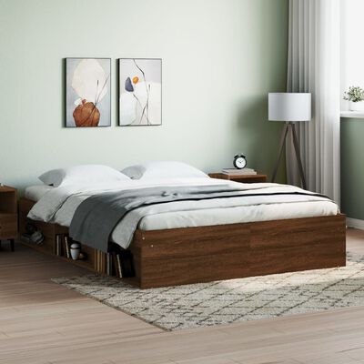 vidaXL Cadre de lit sans matelas chêne marron 140x200 cm