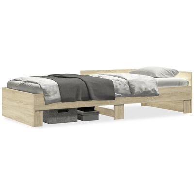 vidaXL Cadre de lit sans matelas chêne sonoma 90x200 cm