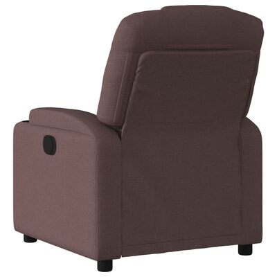 vidaXL Fauteuil inclinable électrique Marron foncé Tissu