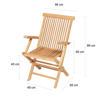 vidaXL Ensemble à manger d'extérieur 7pcs 150-200x100x75cm Teck massif