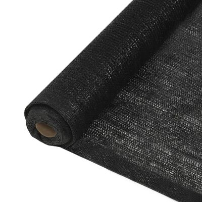 vidaXL Filet brise-vue PEHD 1,5 x 10 m Noir