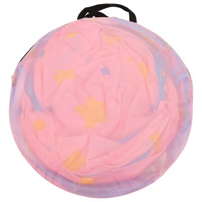 vidaXL Tente de jeu pour enfants avec 250 balles Rose 301x120x128 cm