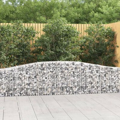 vidaXL Paniers à gabions arqués 4 pcs 400x30x60/80 cm Fer galvanisé