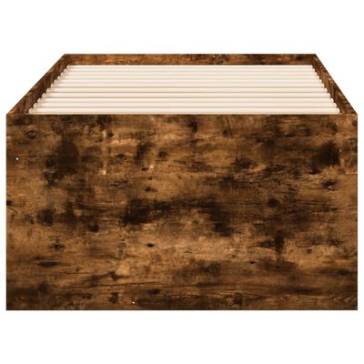 vidaXL Lit de jour avec tiroirs sans matelas chêne fumé 75x190 cm