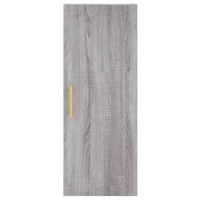 vidaXL Buffet haut Sonoma gris 34,5x34x180 cm Bois d'ingénierie