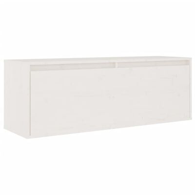 vidaXL Meubles TV 2 pcs Blanc Bois massif de pin