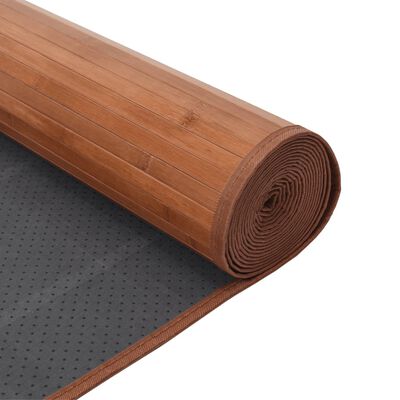 vidaXL Tapis rectangulaire marron 100x400 cm bambou