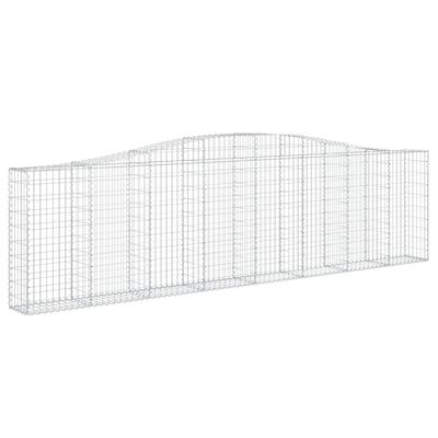 vidaXL Paniers à gabions arqués 10 pcs 400x30x100/120 cm Fer galvanisé