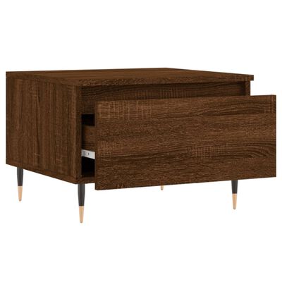 vidaXL Tables basses 2 pcs chêne marron 50x46x35 cm bois d'ingénierie