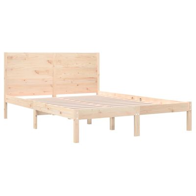 vidaXL Cadre de lit Bois de pin massif 160x200 cm