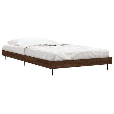 vidaXL Cadre de lit sans matelas chêne marron 100x200 cm