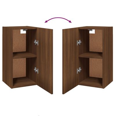 vidaXL Meubles TV 2 pcs Chêne marron 30,5x30x60 cm Bois d'ingénierie