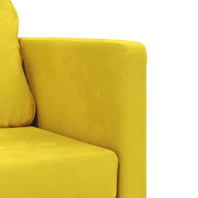 vidaXL Canapé-lit 2 en 1 jaune foncé 122x204x55 cm velours