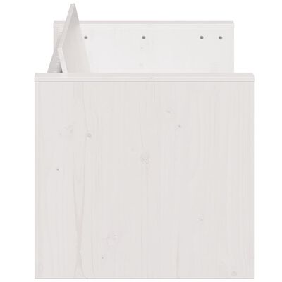 vidaXL Canapé de jardin 3 places blanc 189x60x62 cm bois de pin massif