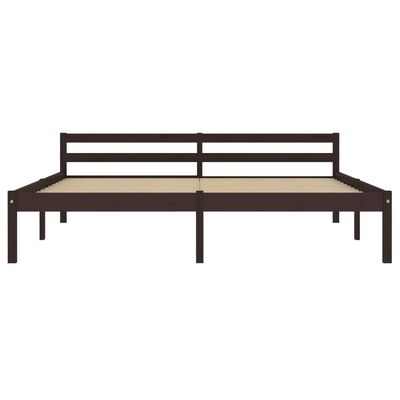 vidaXL Cadre de lit sans matelas marron foncé pin massif 160x200 cm