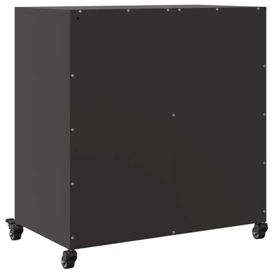 vidaXL Buffet noir 68x39x72 cm acier