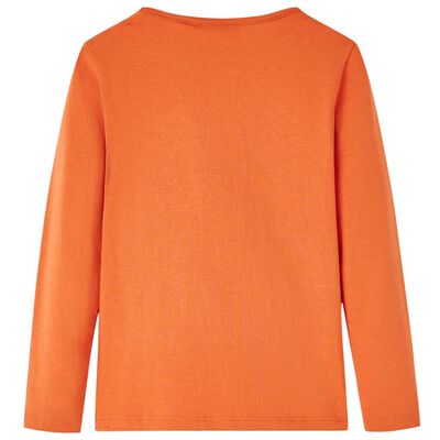 T-shirt enfants à manches longues orange brûlé 140