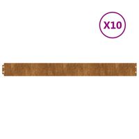 vidaXL Bordures de pelouse 10 pcs 10x103 cm acier corten flexible