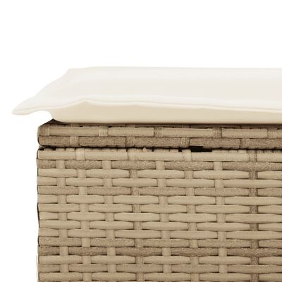 vidaXL Salon de jardin avec coussins 12 pcs beige résine tressée