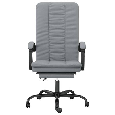 vidaXL Fauteuil inclinable de bureau Gris clair Tissu