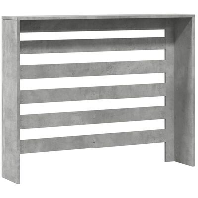 vidaXL Cache-radiateur gris béton 104x20x82 cm bois d'ingénierie