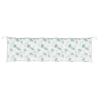 vidaXL Coussin de banc de jardin motif de feuilles 180x50x7 cm