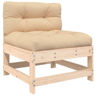 vidaXL Salon de jardin 8 pcs avec coussins bois massif