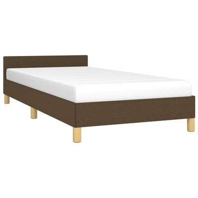 vidaXL Cadre de lit sans matelas marron foncé 90x190 cm tissu