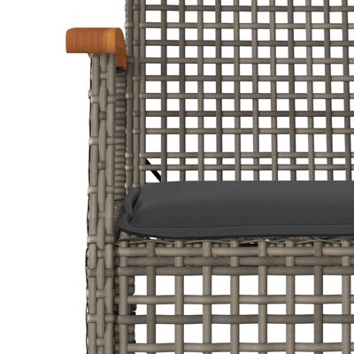 vidaXL Ensemble à manger de jardin 5 pcs coussins gris résine tressée