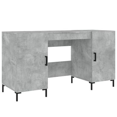 vidaXL Bureau gris béton 140x50x75 cm bois d'ingénierie