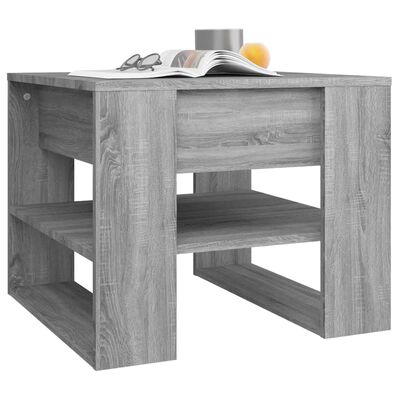 vidaXL Table basse sonoma gris 55,5x55x45 cm bois d'ingénierie