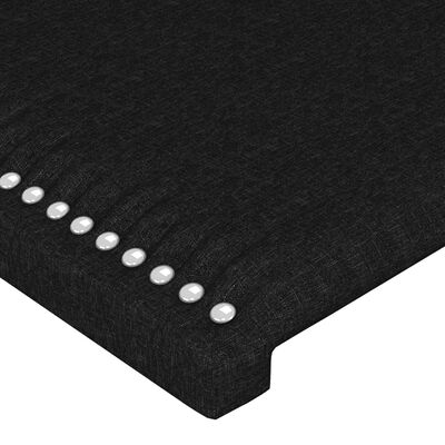 vidaXL Sommier à lattes de lit avec matelas Noir 140x190 cm Tissu