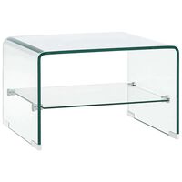 vidaXL Table basse Clair 50x45x33 cm Verre trempé