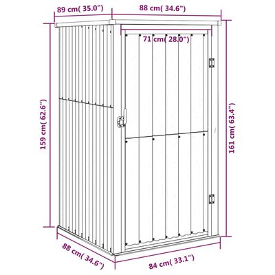 vidaXL Abri à outils de jardin vert 88x89x161 cm acier galvanisé