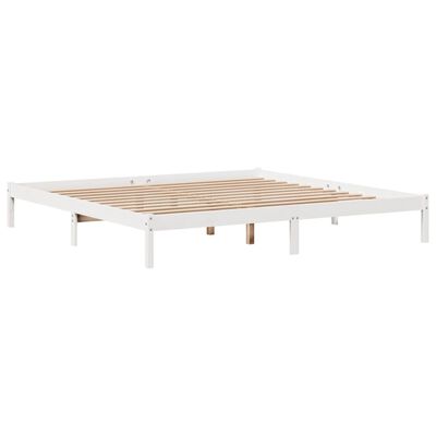 vidaXL Cadre de lit sans matelas blanc 180x200 cm bois massif de pin