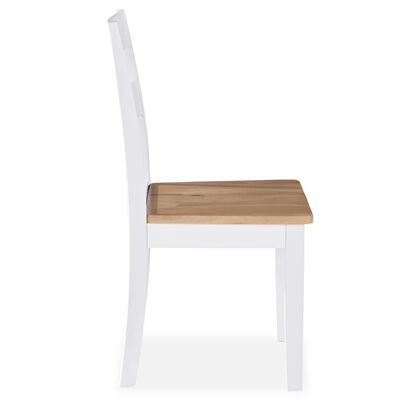 vidaXL Chaises à manger lot de 6 blanc bois d'hévéa