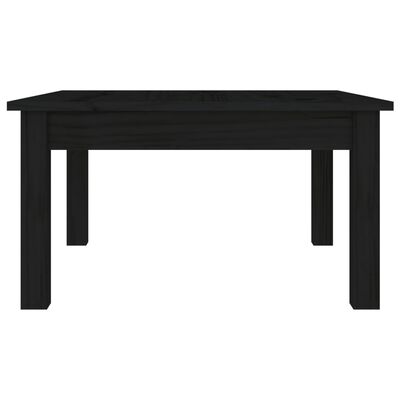 vidaXL Table basse Noir 55x55x30 cm Bois massif de pin