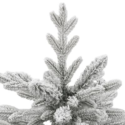 vidaXL Sapin de Noël artificiel à charnières avec neige floquée 150 cm