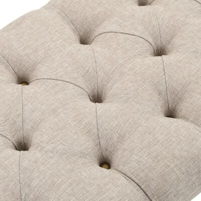 vidaXL Banc de rangement Bois massif et tissu 103 x 51 x 44 cm