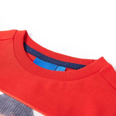 T-shirt pour enfants à manches longues rouge 128