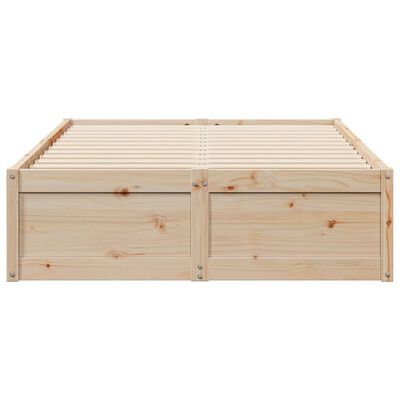 vidaXL Cadre de lit sans matelas 135x190 cm bois de pin massif