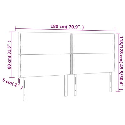 vidaXL Têtes de lit 4 pcs Rose 90x5x78/88 cm Velours